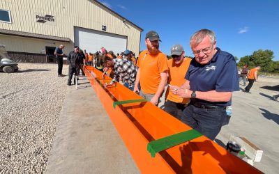 PhiBer Team Marks Milestone with Beam Signing Ceremony for New Facility Expansion