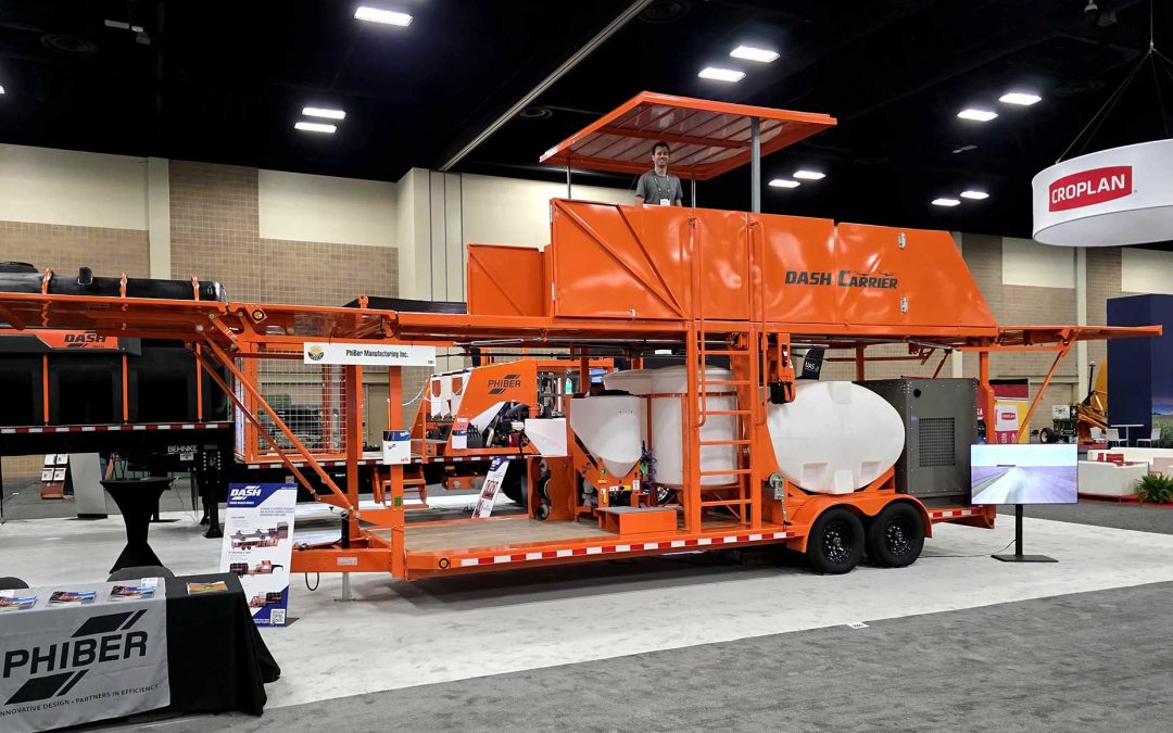 PhiBer DASH Carrier 2 agricultural drone tender trailer displayed at Commodity Classic 2026
